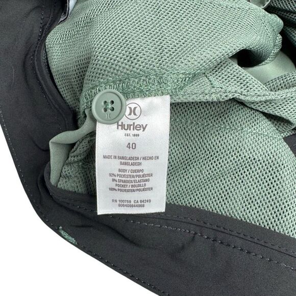 Hurley green hybrid walking shorts size 40 - Picture 11 of 11